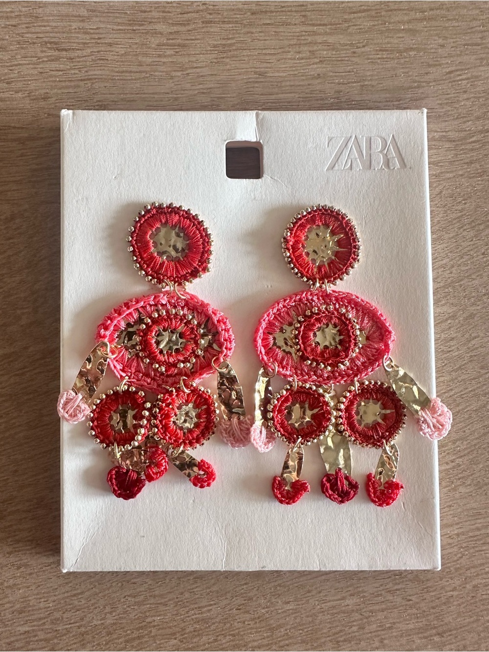Zara Combined Crochet Earrings View 3